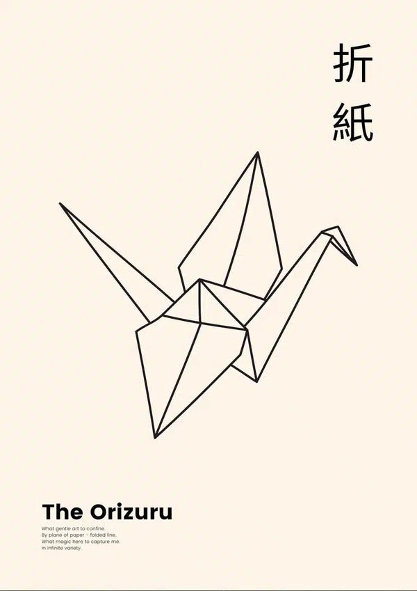Japandi Origami Plakat