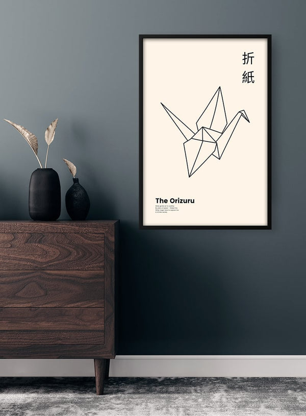 Japandi Origami Plakat