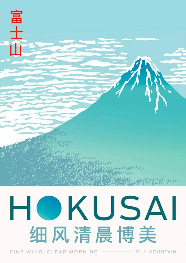 Hokusai - Fuji-bjerget Plakat