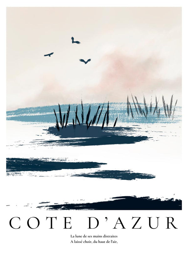 Côte d'Azur Landskab Plakat