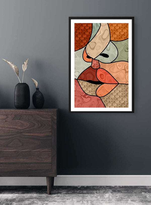 Abstrakt Kys Plakat