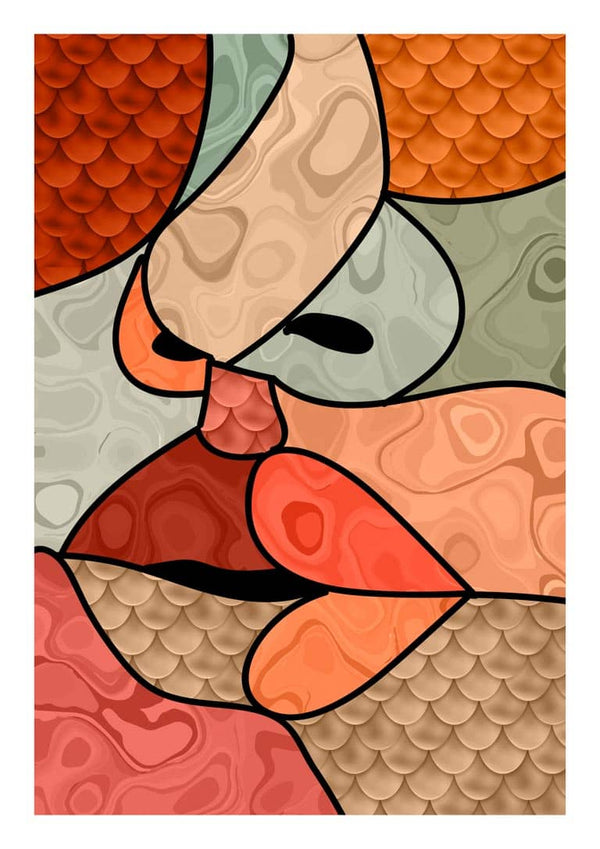 Abstrakt Kys Plakat