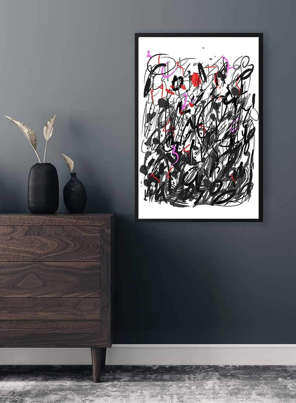 Abstrakt gadekunstplakat