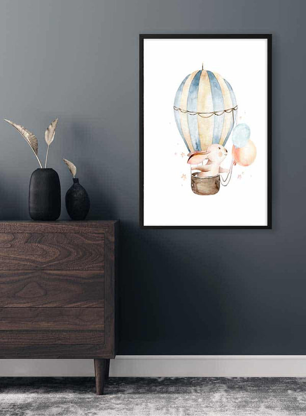 Kanin i luftballon Plakat
