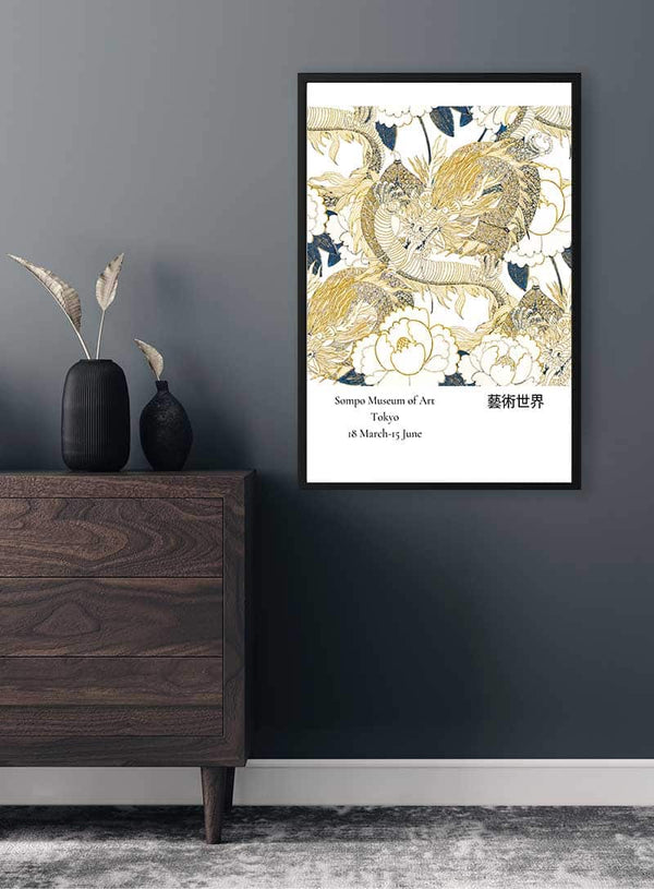 Gylden Drage Japandi Kunst
