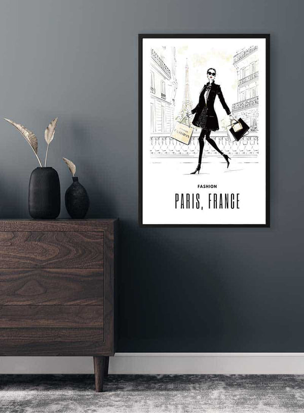 Mode i Paris-plakat