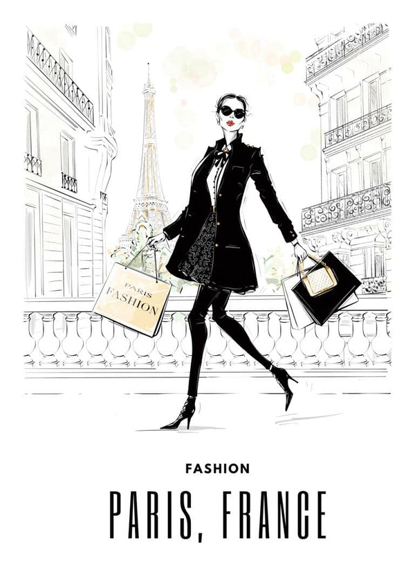 Mode i Paris-plakat