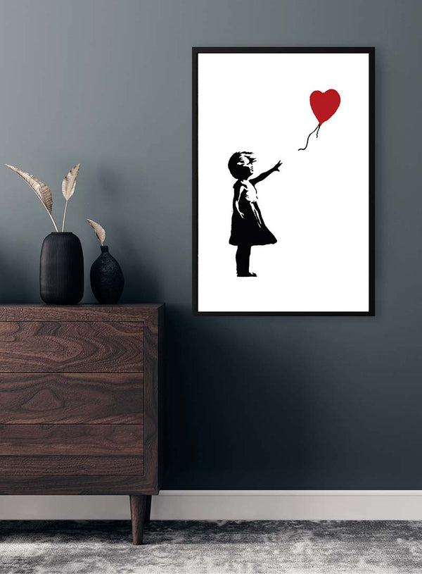 Pige med kærlighedsballon - Banksy