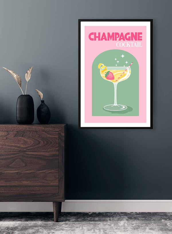 Champagne Cocktail Plakat