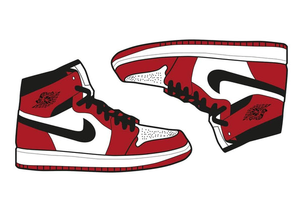 Rød Air Jordan-plakat