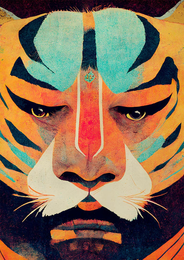 Stærk Tiger - Træbarn