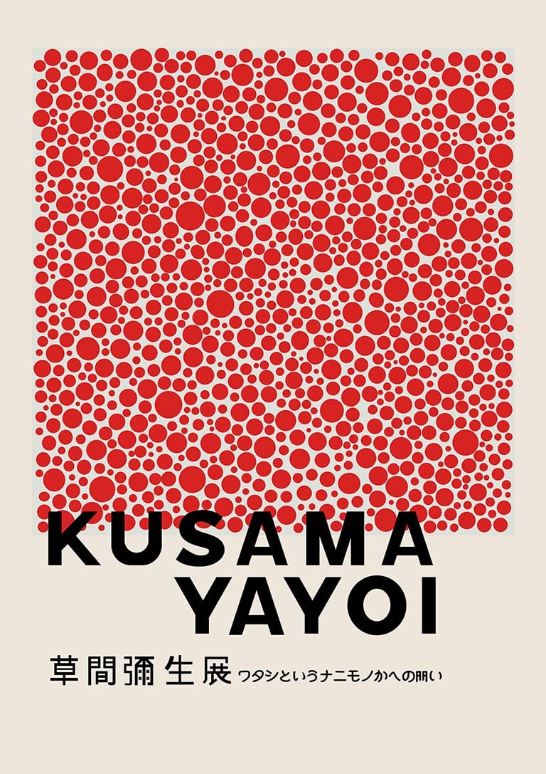 Gør dit rum bedre med Yayoi Kusama Red Dots-plakaten – ARTSY FARTSY®