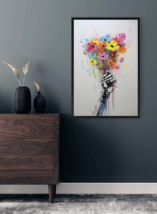 Fredens Blomster - Banksy Plakat