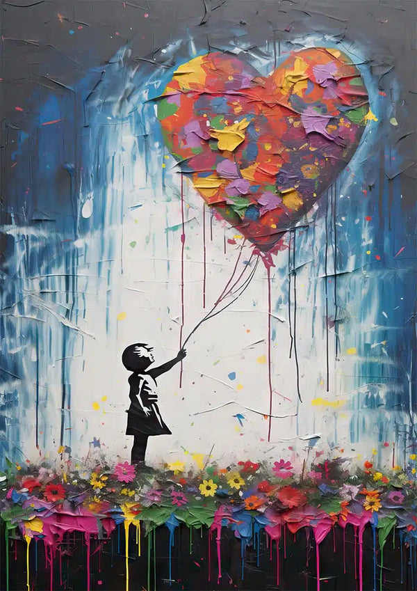 Pige med ballon - Banksy-inspireret