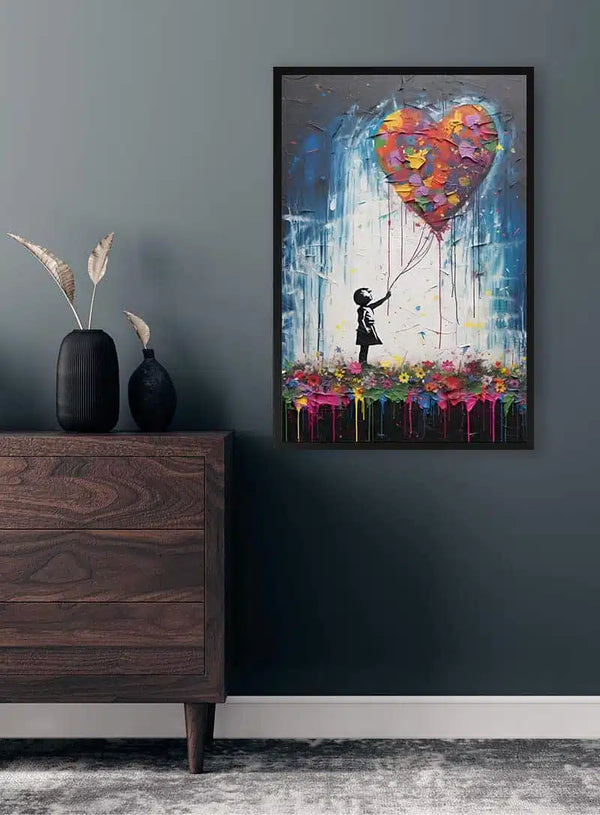 Pige med ballon - Banksy-inspireret