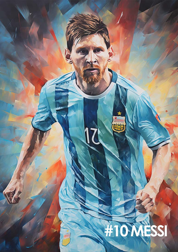 #10 Messi Fodboldplakat