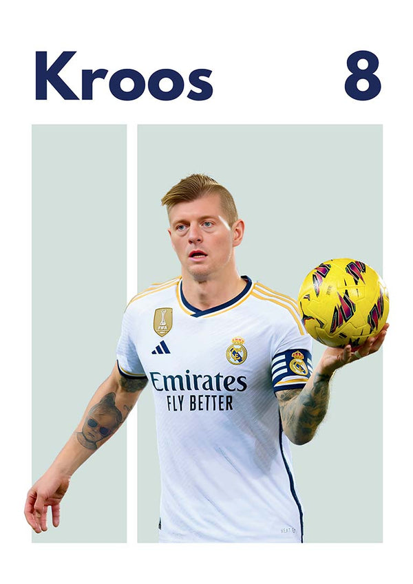 Toni Kroos Real Madrid Fodboldplakat