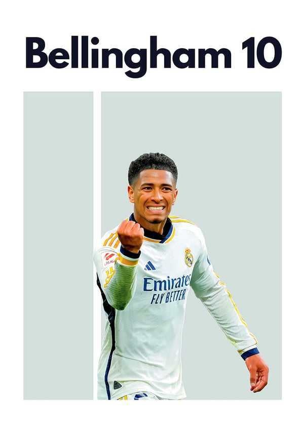 Bellingham Real Madrid Fodboldplakat