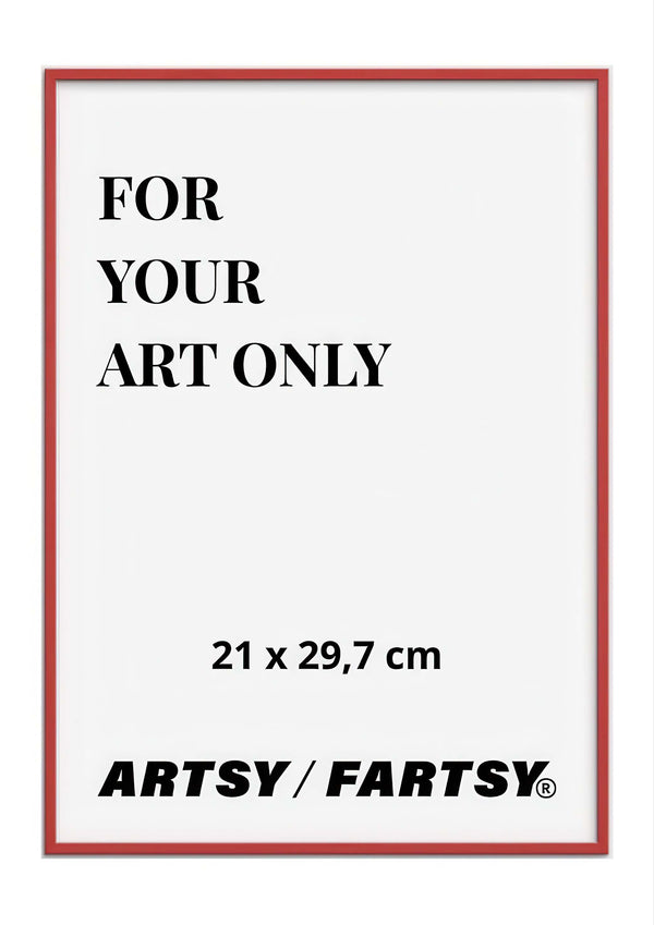 Red wooden frame 21x30 cm