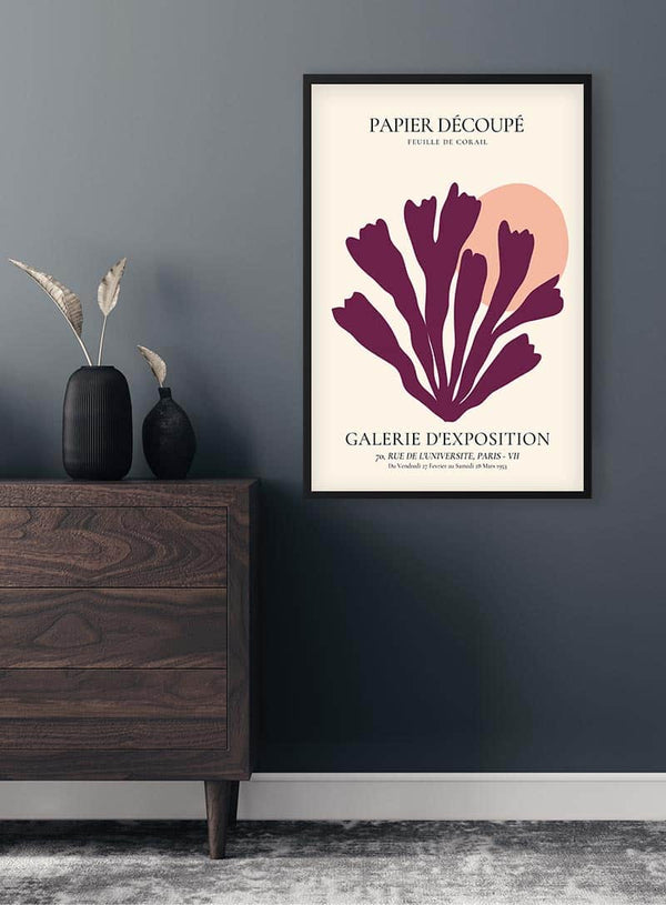 Lilla Koral Decoupe Plakat