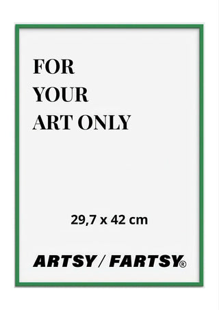Green Wooden Frame 30x42 cm