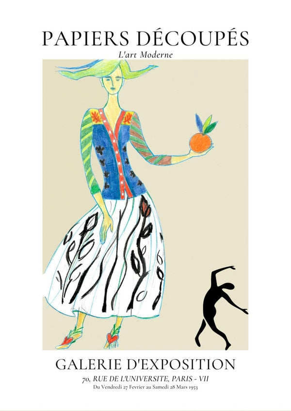 Fransk kunstinspireret collageplakat