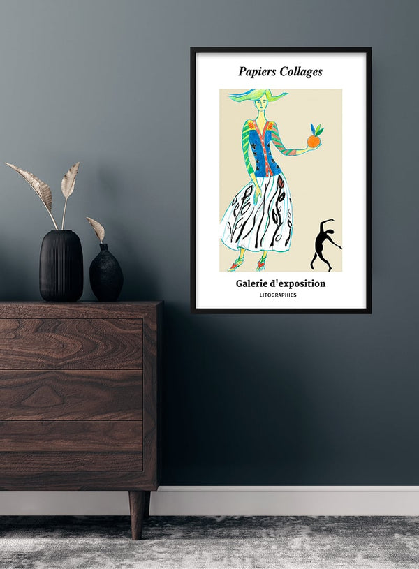 Fransk kunstinspireret collageplakat