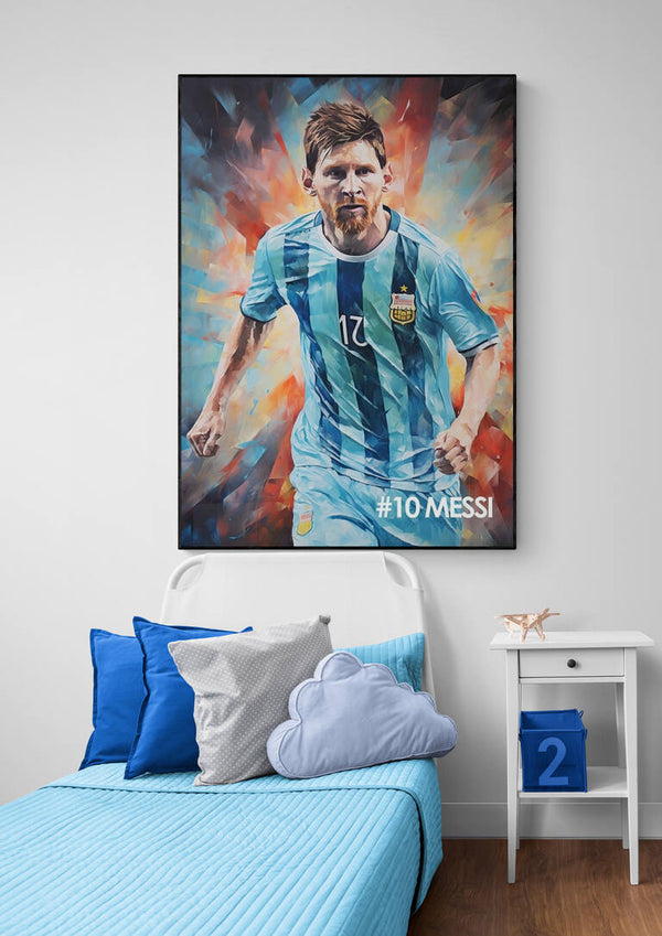 #10 Messi Fodboldplakat