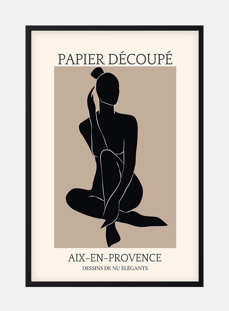 French Art inspired Papier Decoupe plakat