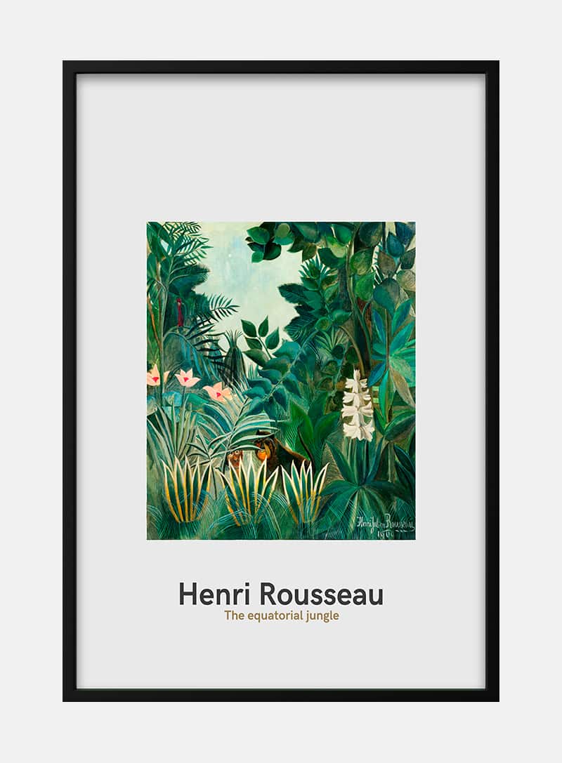 The equatorial jungle byÂ Henri RousseauÂ  japansk kunstplakat