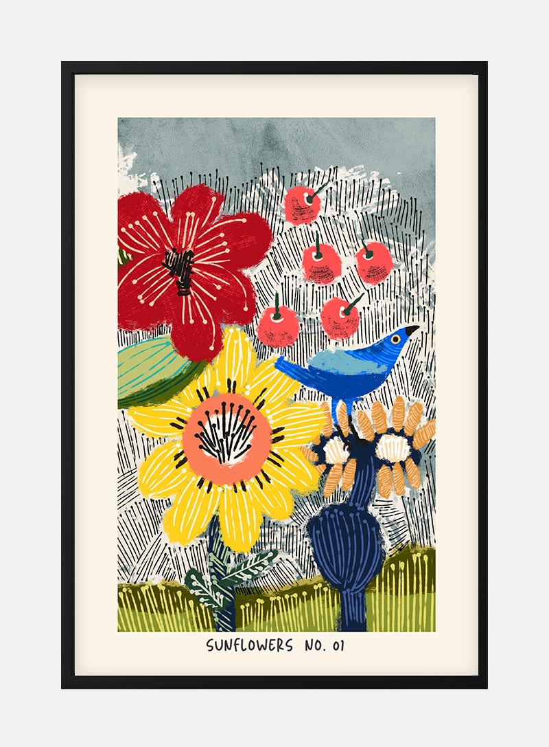 Flowerbomb Sunflowers No. 01 Plakat