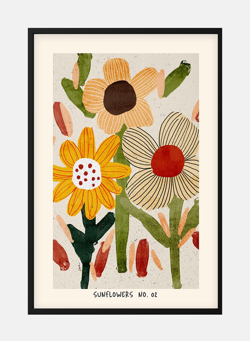 Billede af Flowerbomb Sunflower No. 02 Plakat