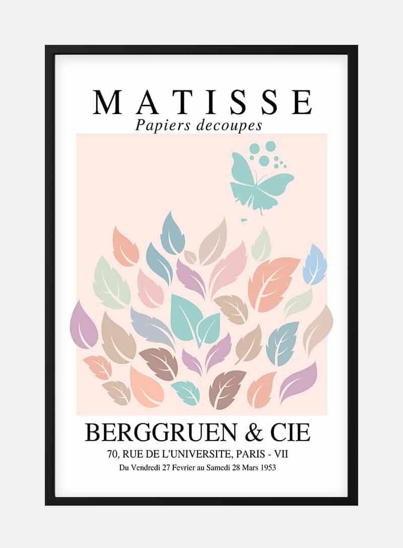 Matisse inspired Pastel Decoupe Plakat