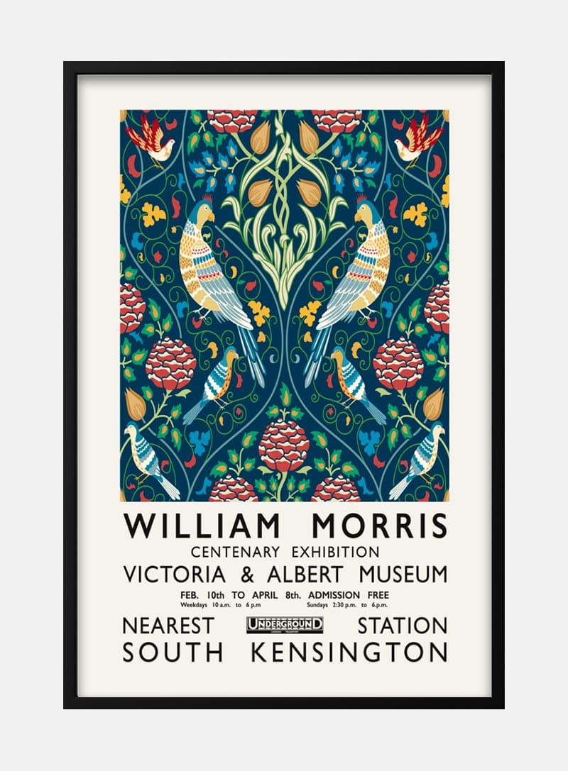 Billede af William Morris contenary exhibition plakat
