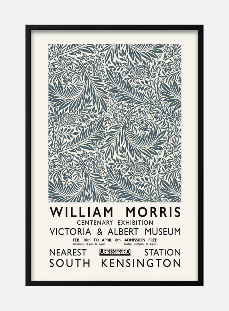 William Morris grey plakat