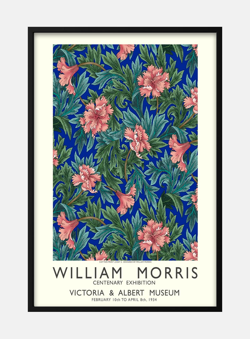 William Morris flower exihibition plakat