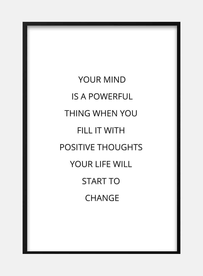 your mind is powerful plakat