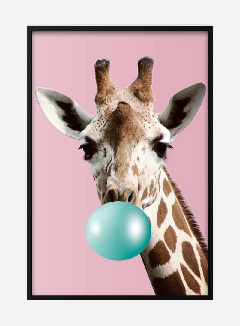 Bubblegum giraffe plakat