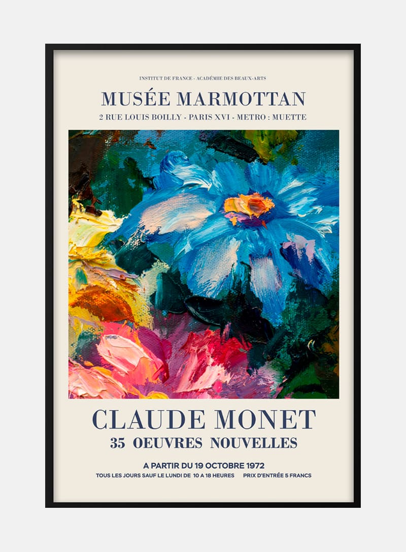Billede af Claude Monet flower painting plakat