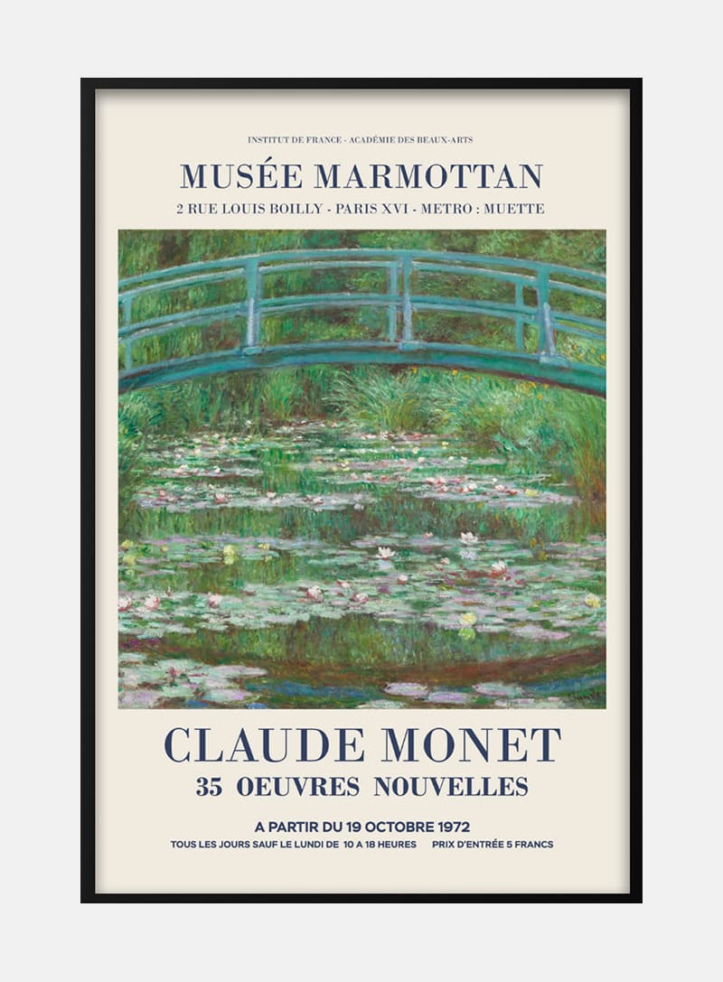 Billede af Claude Monet den japanske gangbro plakat