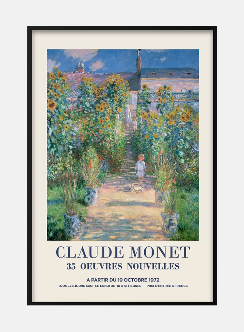 Claude Monet kunstenerens have plakat