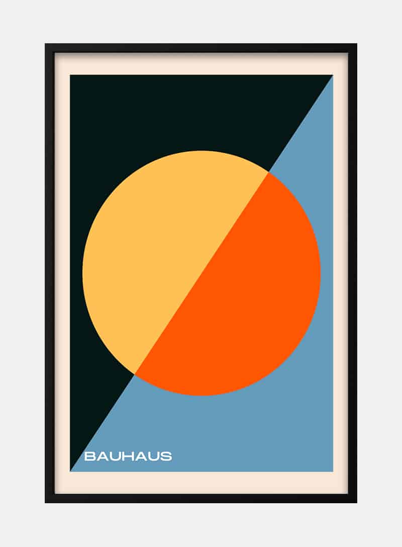 Billede af Bauhaus cirkel kunst plakat