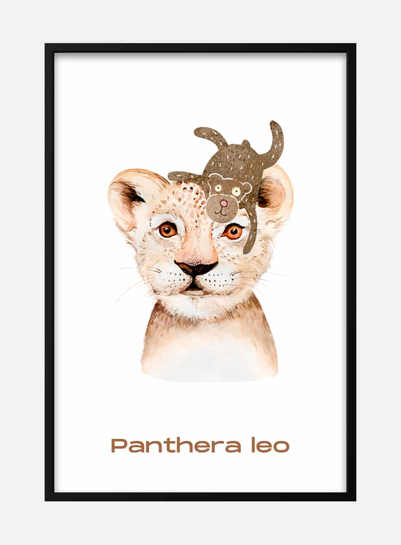 Billede af Løve plakat til børn