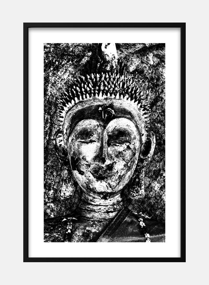 Budda i sort hvid plakat