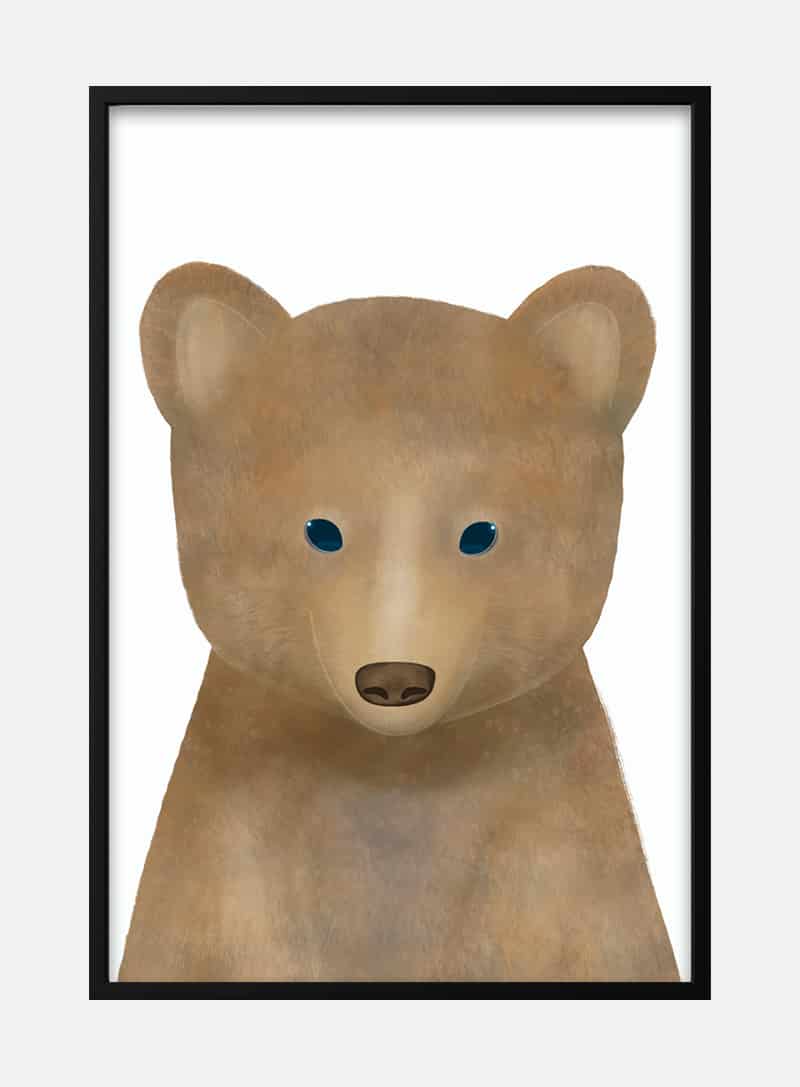 Billede af Sød bjørn plakat til børn