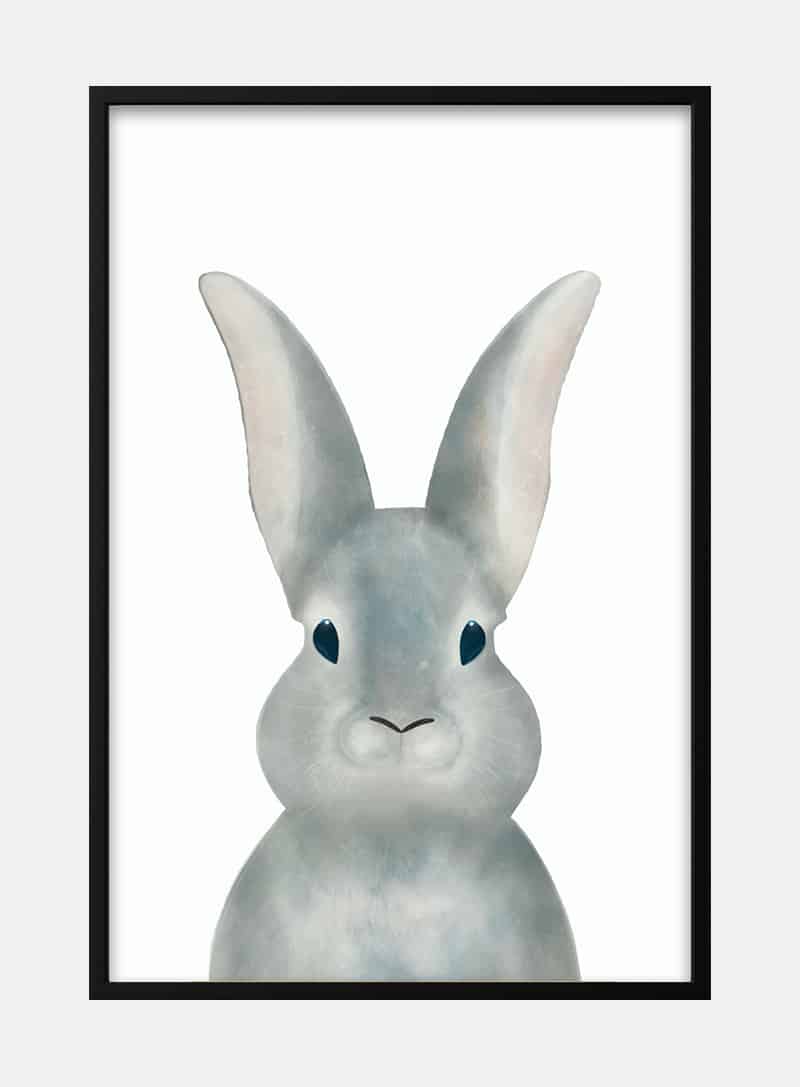 Billede af Sød kanin plakat til børn