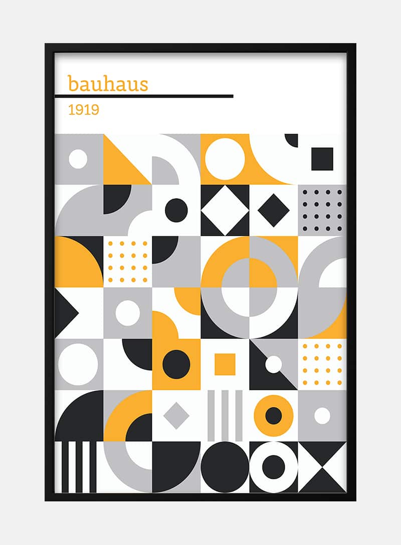 Bauhaus 1919 black n white plakat