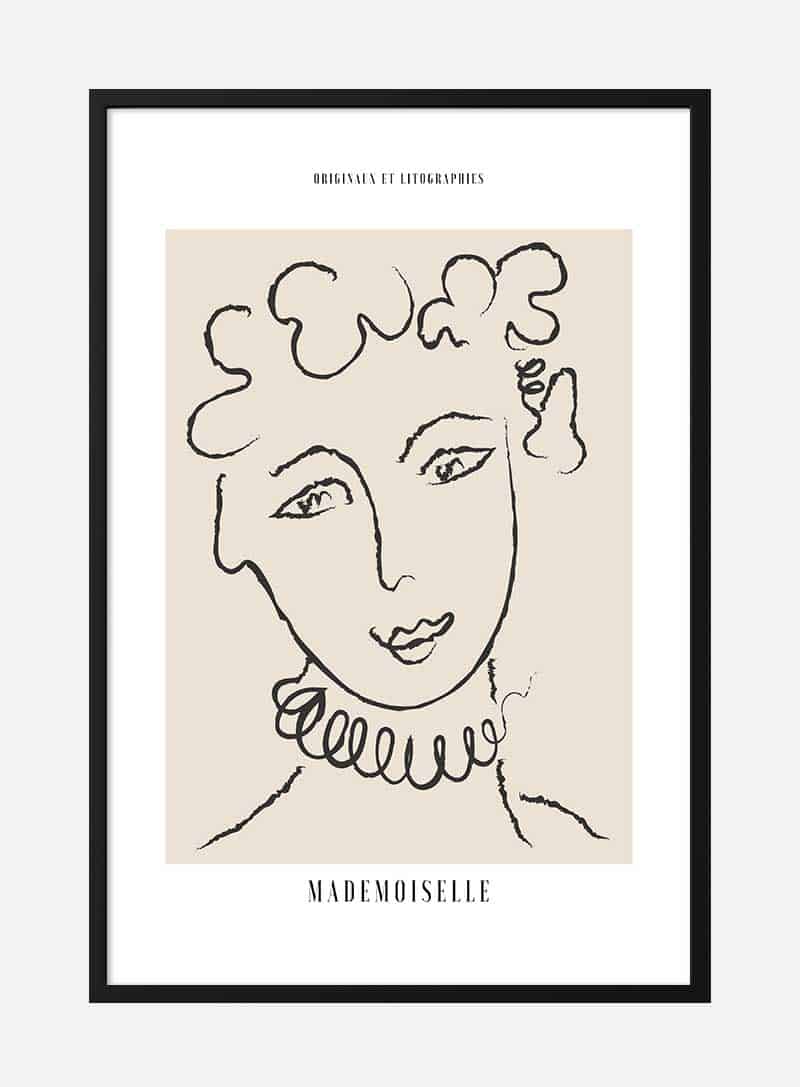 Mademoiselle litographies #1 plakat