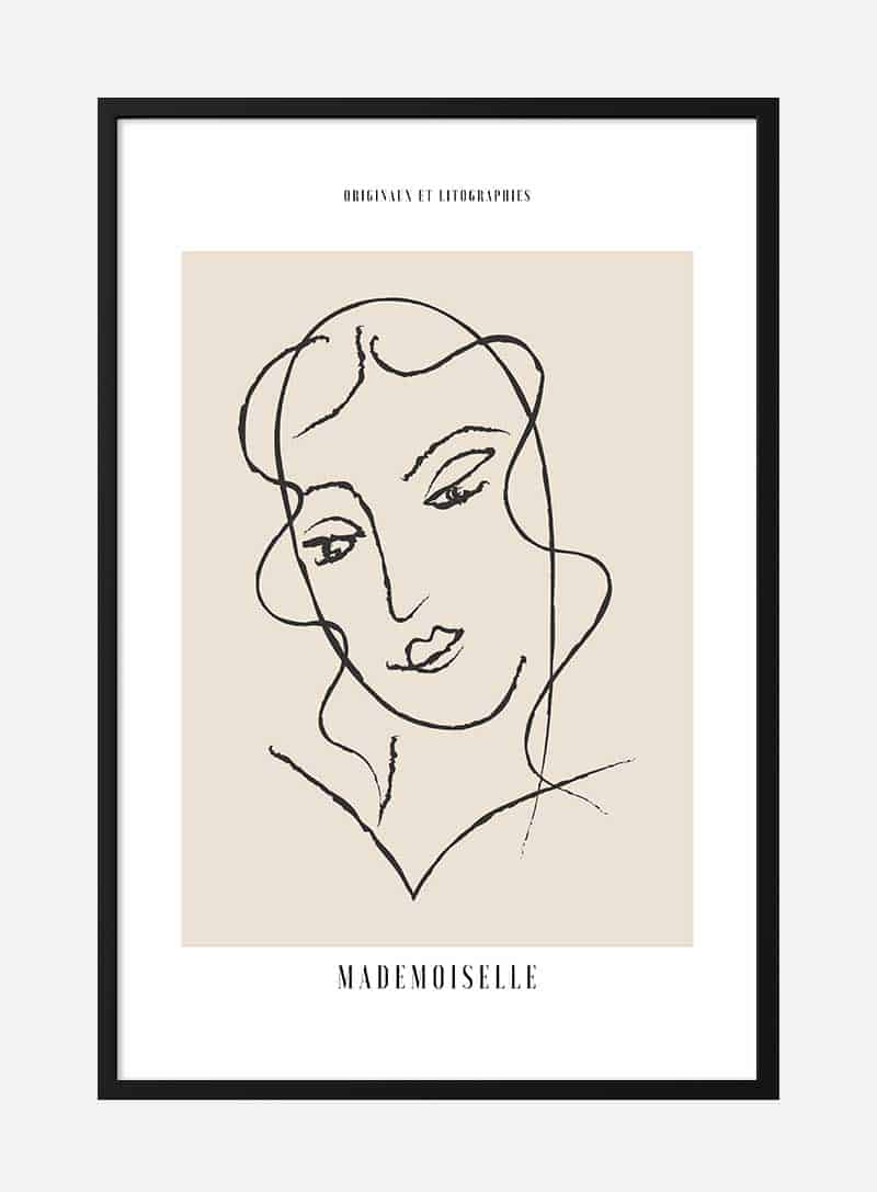 Mademoiselle litographies #2 plakat