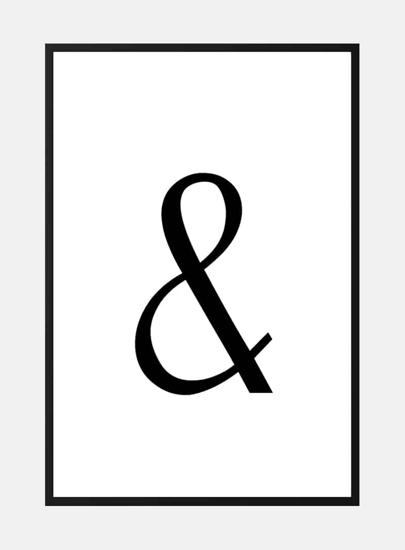 Billede af A big ampersand logogram plakat